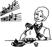 Я сижу в ресторане − и музыка...