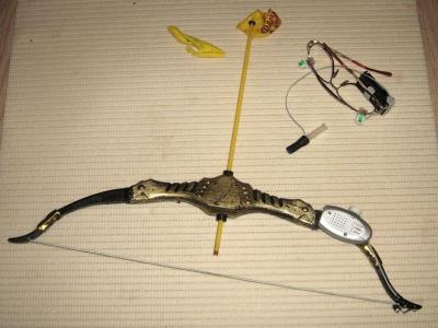 Конструктивное оформление разработанной психотехники реализовано в виде безопасного для использования в комнатных условиях маломощного (детской игрушки) лука со стрелами